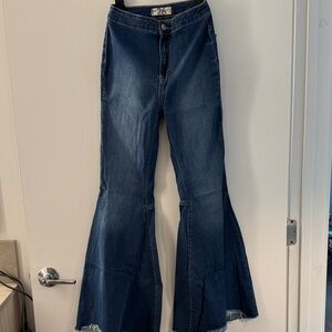 We The Free Dark Blue Flare Jeans